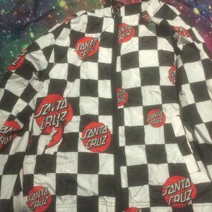 Santa Cruz Checkered Pattern Windbreaker